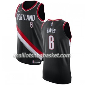 Maillot Homme Portland Trail Blazers Shabazz Napier 6 Nike 2017-18 Noir Swingman
